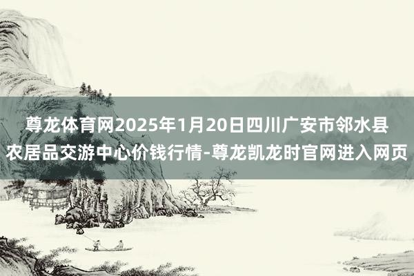 尊龙体育网2025年1月20日四川广安市邻水县农居品交游中心价钱行情-尊龙凯龙时官网进入网页