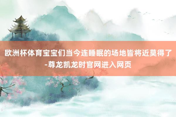 欧洲杯体育宝宝们当今连睡眠的场地皆将近莫得了-尊龙凯龙时官网进入网页